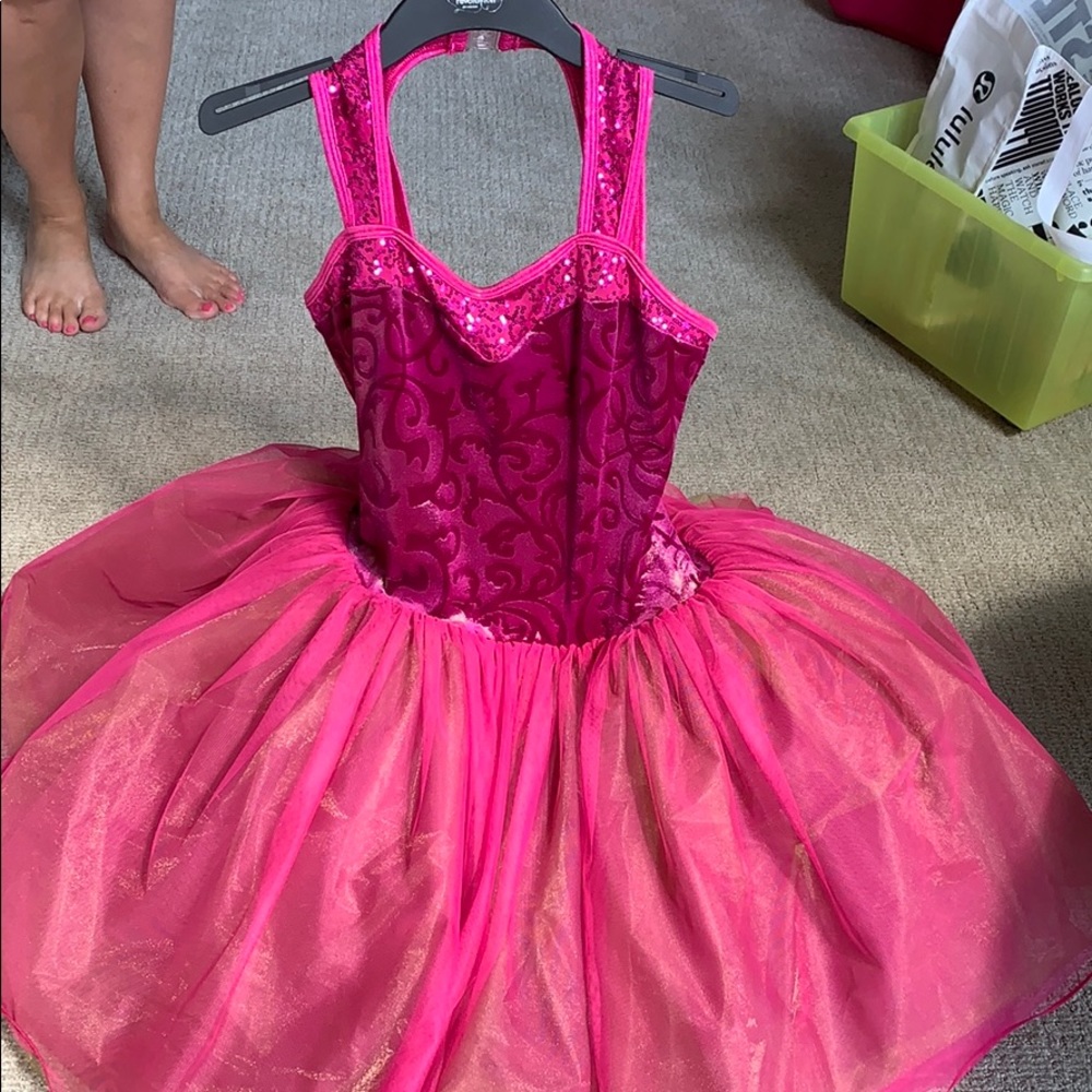 hot pink ballet dance costume tutu